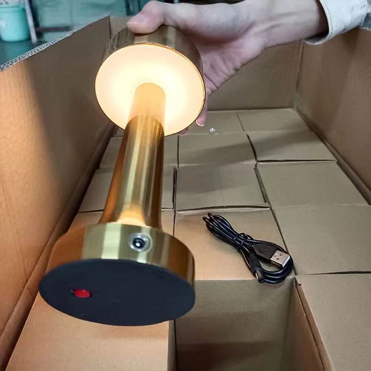 Rechargeable USB restaurants light touch dimmer sensor bar table lamp retro led desktop night light  bedside smart table lamp