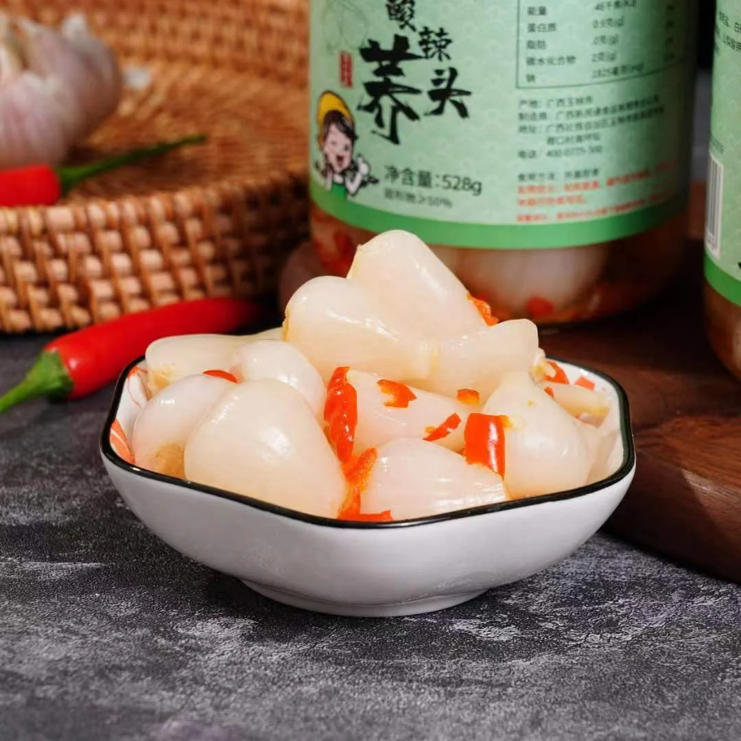 Pickled leeks with hot and sour salt - delicious Chinese sour pickles