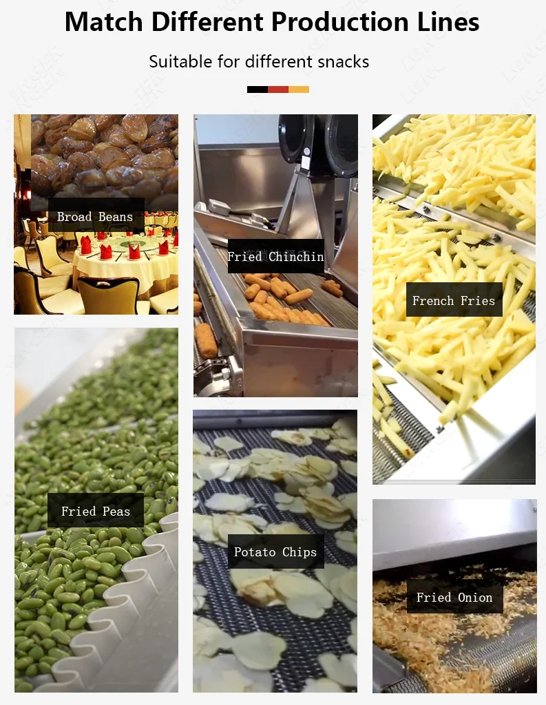 Factory Price Snack Food Onion Crisps Chicharon French Fries Frying Banana Plantain Frites Cassava Potato Chips Fryer Machine