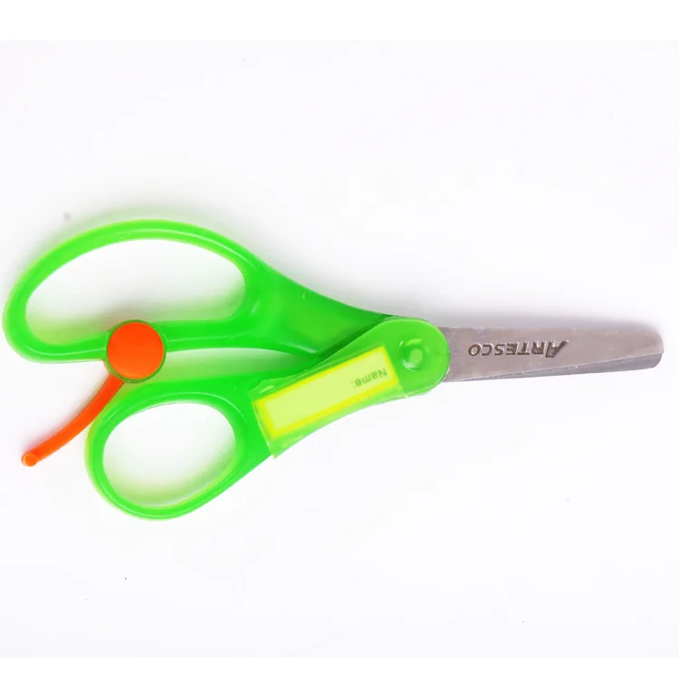 Wholesale high quality office and school customized carbon steel kid safety scissors