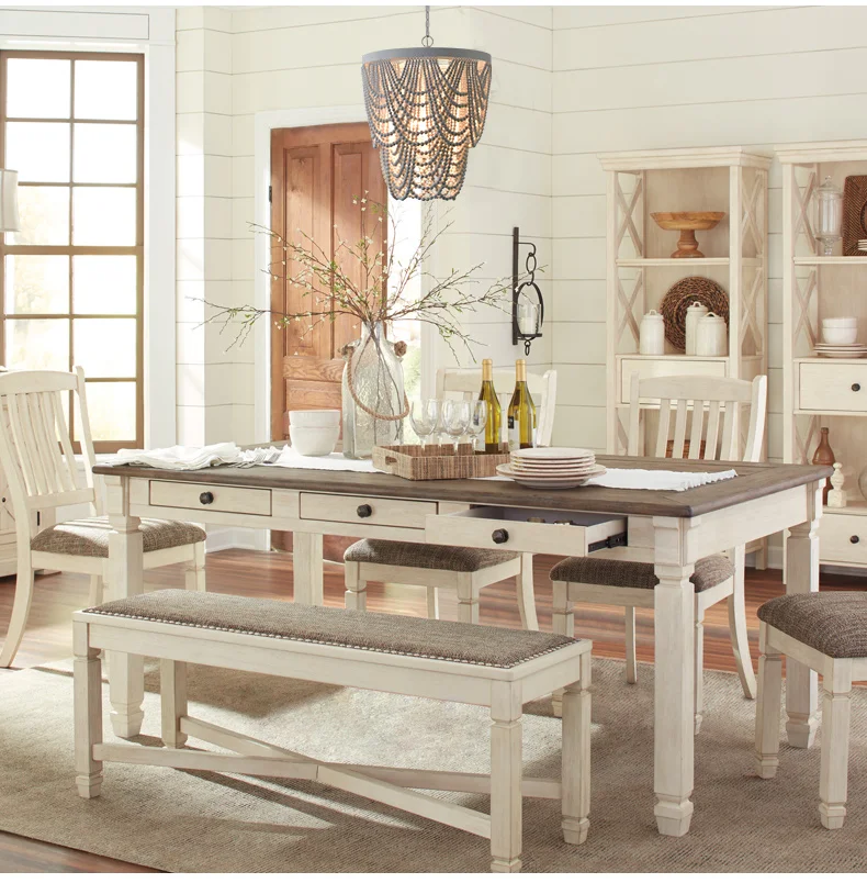 American countryside BOHEMIA Retro Wood Art Wooden Bead Design Nordic Ceiling Lighting Chandelier For Living Room