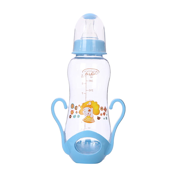 Algo bpa free 260ml food grade PP baby bottle, baby feeding bottle