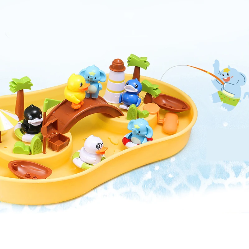 Электрическая игрушка «сделай сам» магнитный Набор для ванной с водным песком детская рыбалки