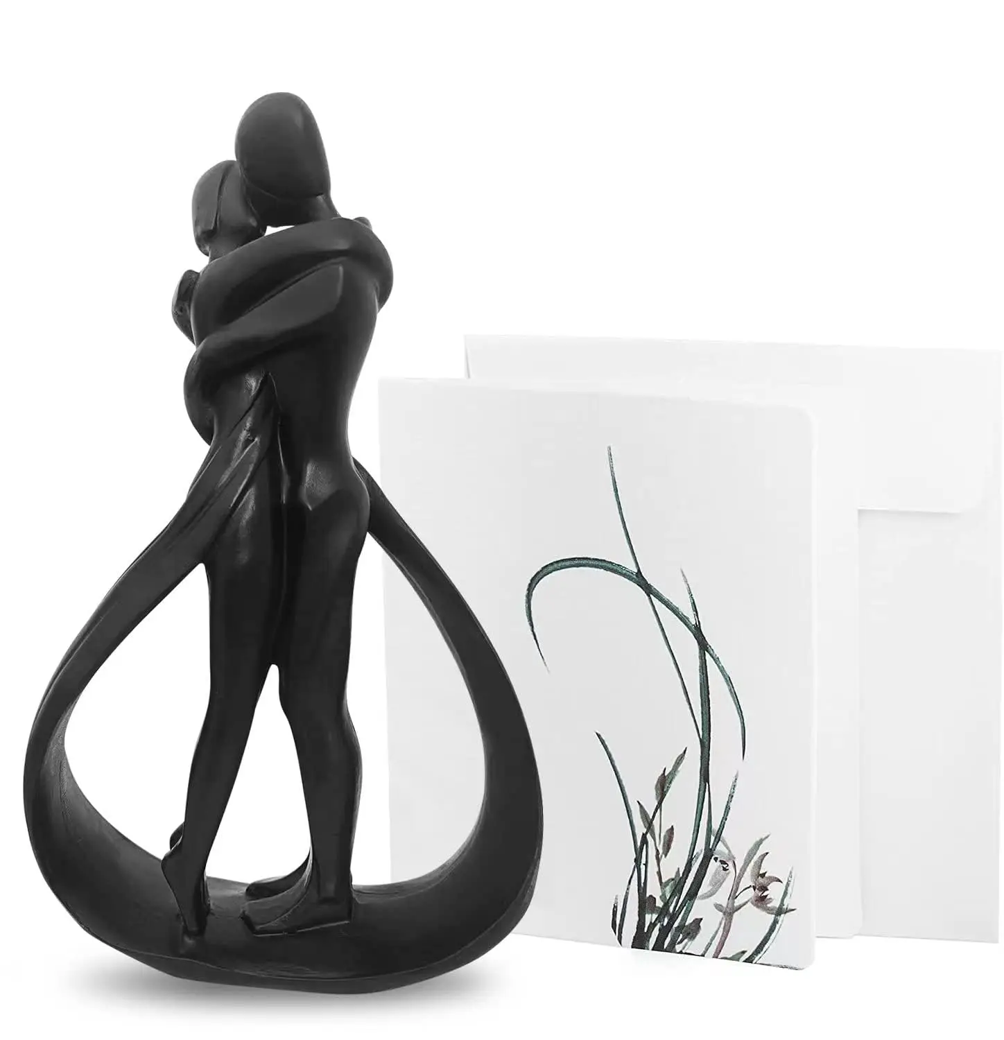 Custom Resin Crafts Abstract Couple Angel Statue Figurine for Home Decoration