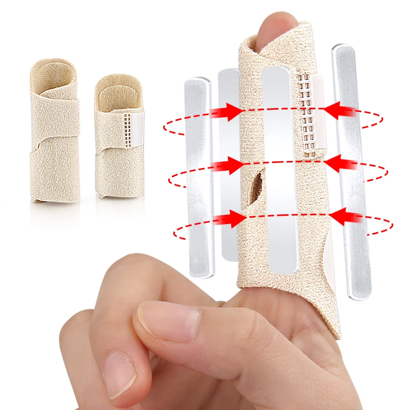 Large Finger Splint Thumb Sleeve Skin Adjustable Finger Brace  Comfortable Fixed Finger Support Guard