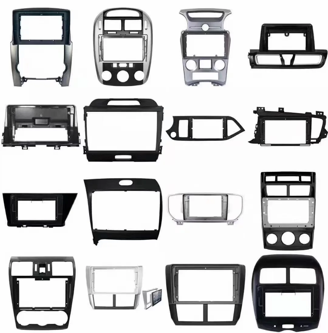 double din car multimedia gps stereo dvd player android radio plastic license plate panel frame for KIA Hyundai