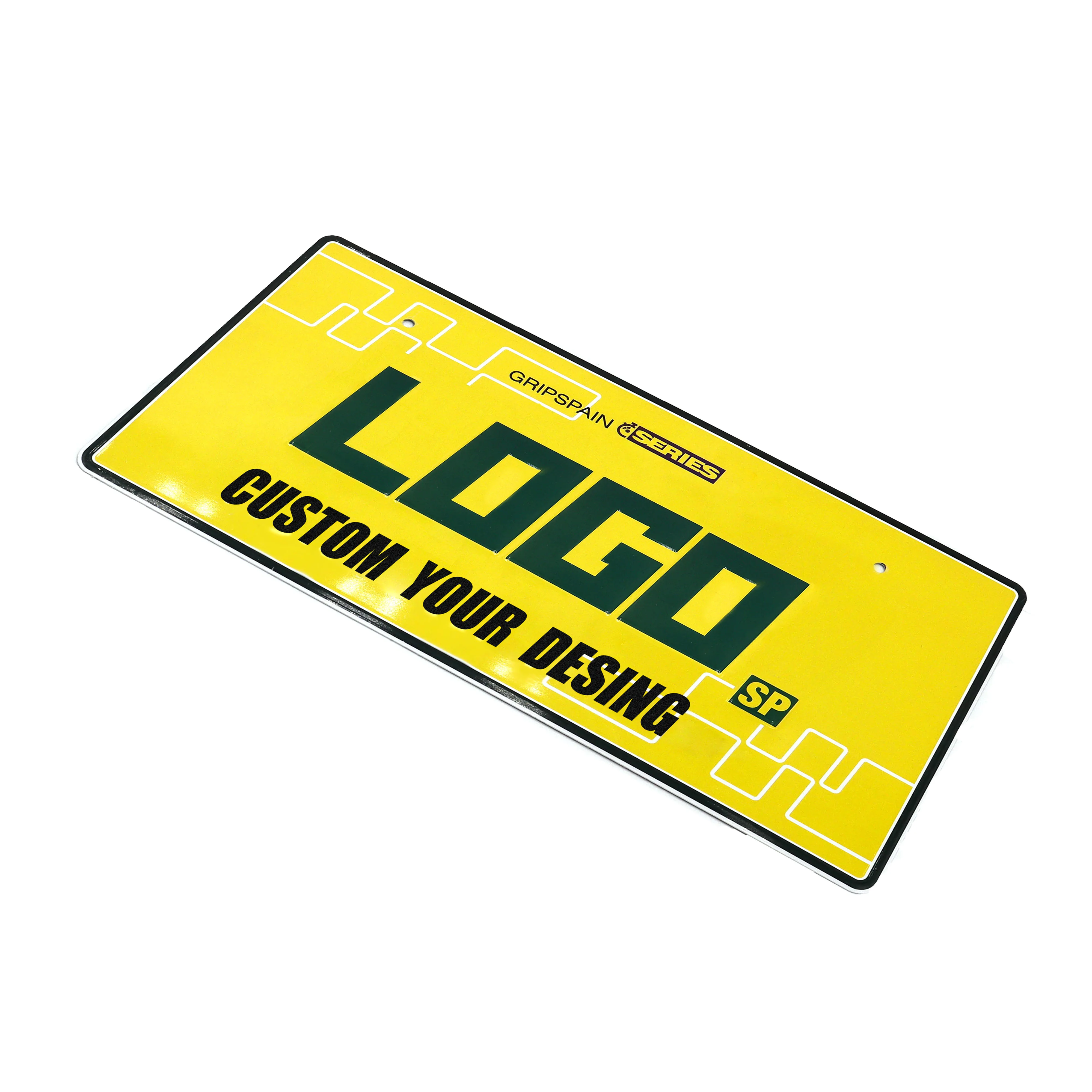 Wholesale Custom Antique Aluminum License Plate Embossed Logo Car Number Plate with Offset Printing Painted Technique