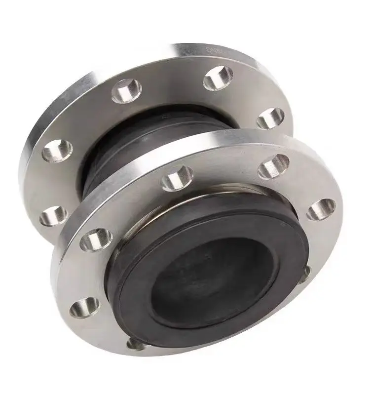 pipe flexible double sphere resilient arch rubber expansion joint bellows compensator single ball flange connection