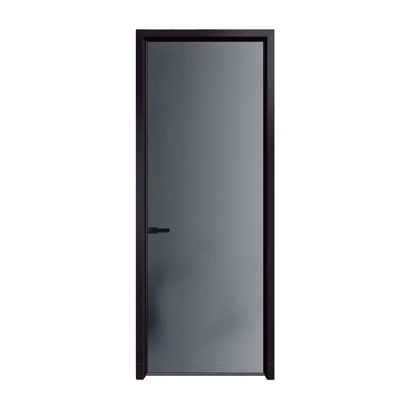 Aluminum bathroom door for houses toilet door interior waterproof  single door leaf latest design by china supplier