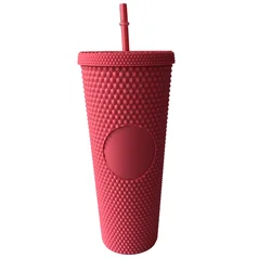 24oz Star Buck Fashion Diamond Radiant Goddess Straw Durian Cup Summer Holiday Cold Cup Tumbler Double Layer Plastic Cup