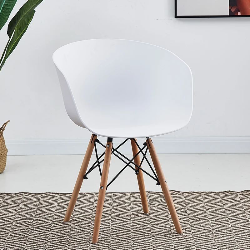 Modern Style Factory Direct Sale Wooden Legs Leisure Chairs Plastic Arm Chair for Lving Room