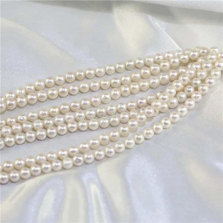 FEIRUN 5-6mm Round A+ Quality Cheap Price Pearls Natural Freshwater Beads