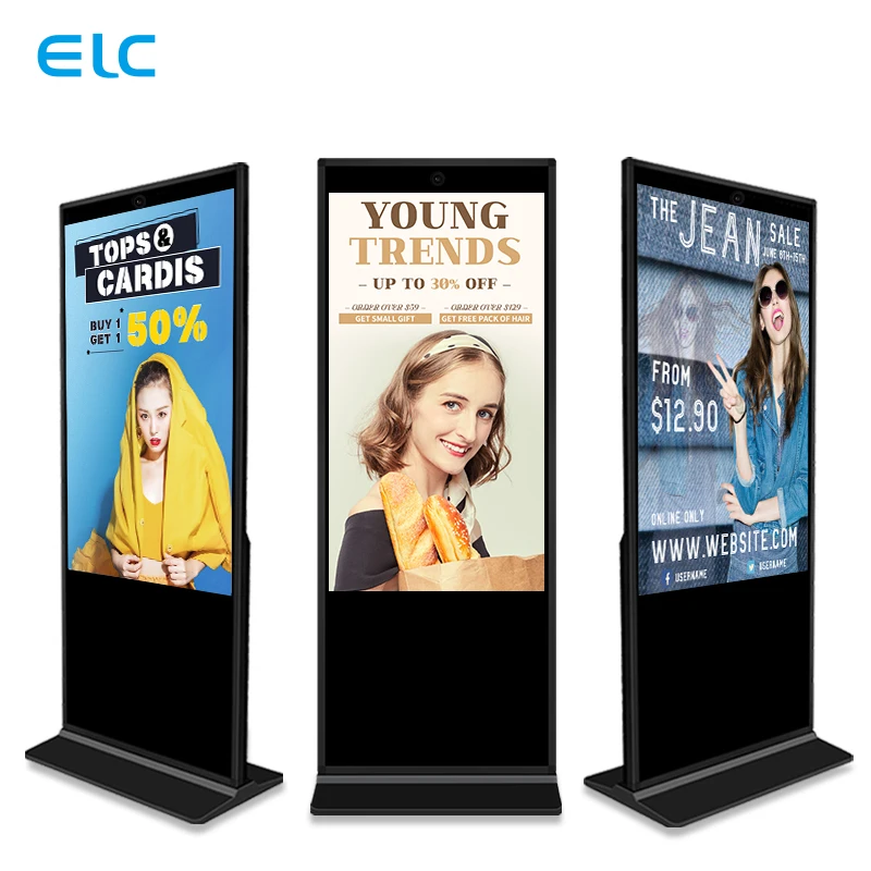 Customized floor standing infrared touch screen RK3399 wifi usb android lcd vertical indoor digital signage