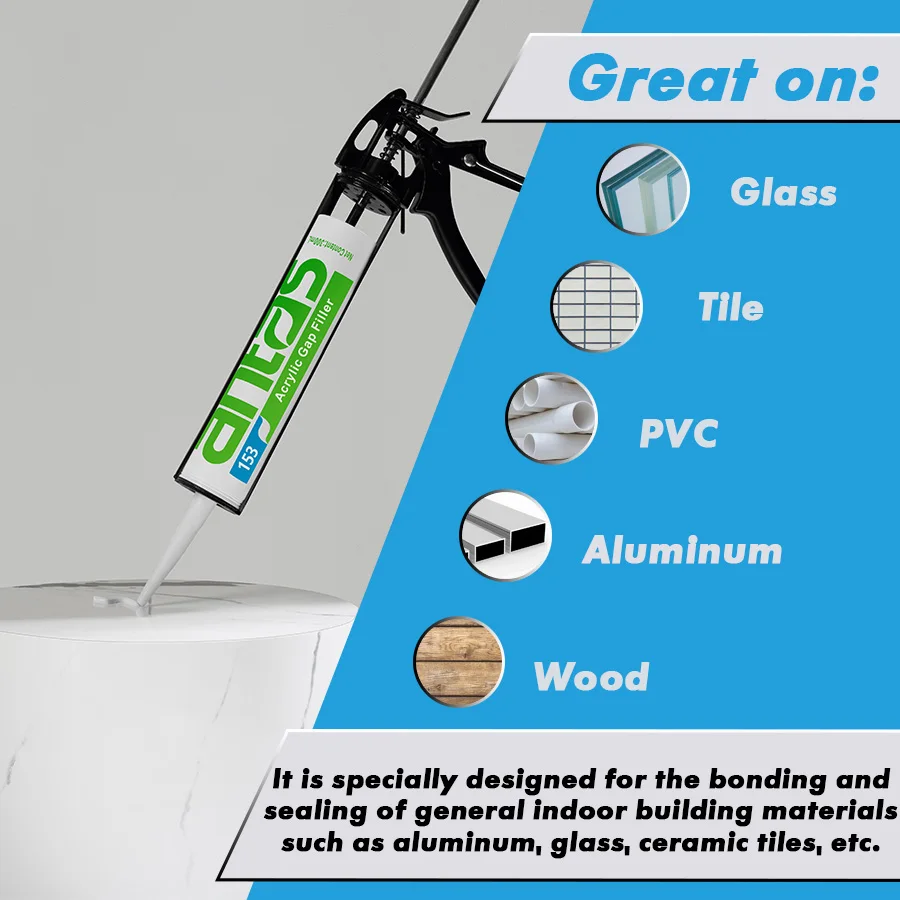 Antas Factory direct sale waterproof Silicone adhesive sealant and gap caulk