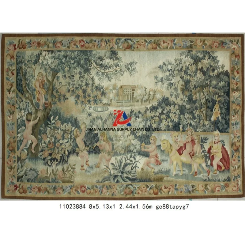 New design French Aubusson Tapestry Vintage Antique 18th C. Style Hand Woven Wall Hanging for wholesales