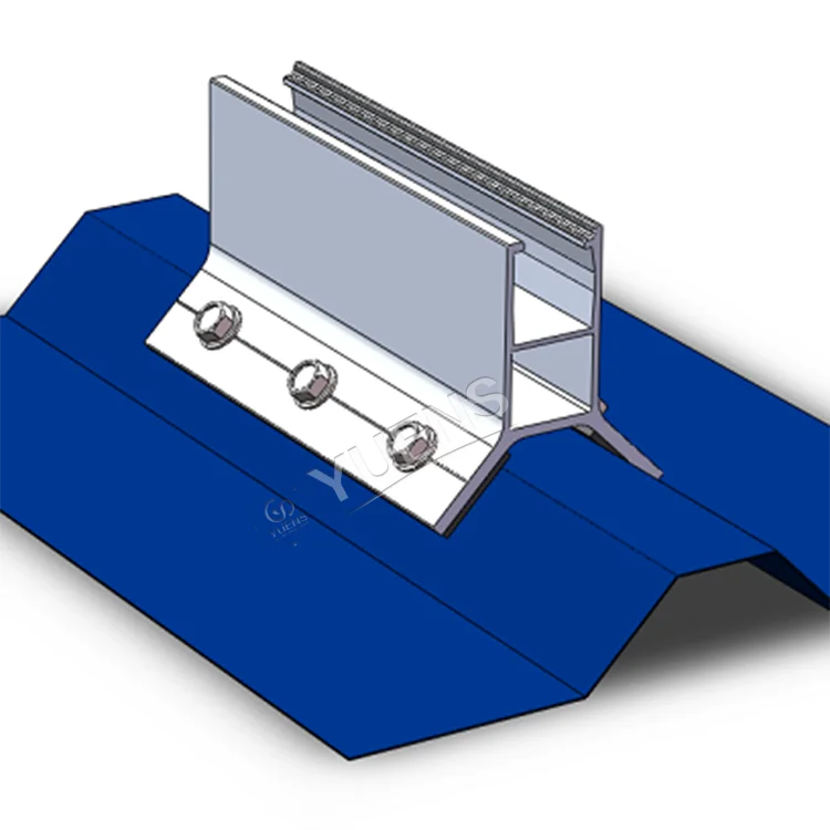 Yuens Factory Direct Sale olar mounting panel clamp metal clip solar mounting structure for tin roof