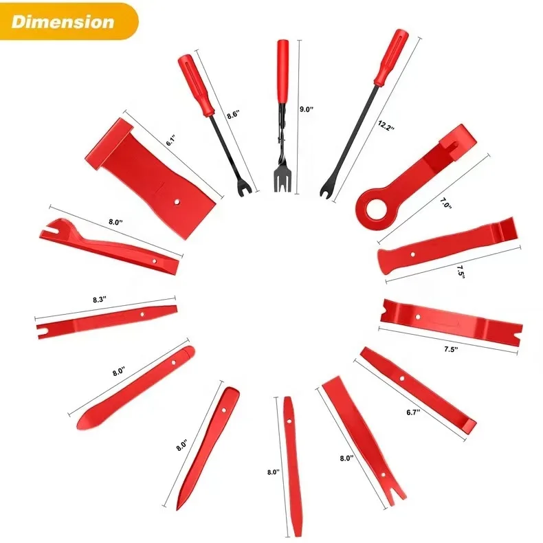 L-HT0252 38pcs Car Trim Removal Tool Panel Door Audio Trim Removal Kit Auto Clip Pliers Fastener Remover Set Disassembly Tools