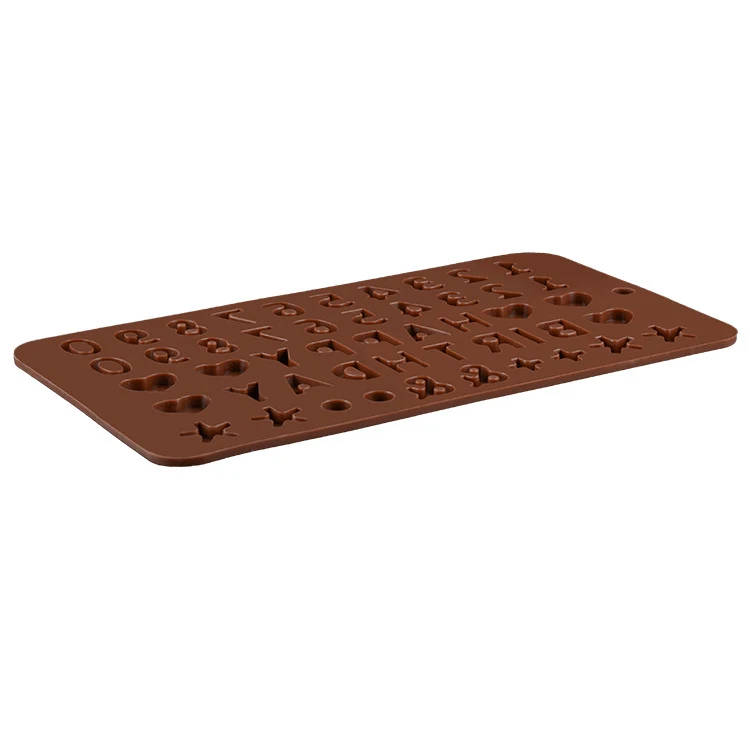 Multiple Holes English Alphabet And Number Shape Silicone Cake Molds 100% Food Grade Chocolate Silicone Mould