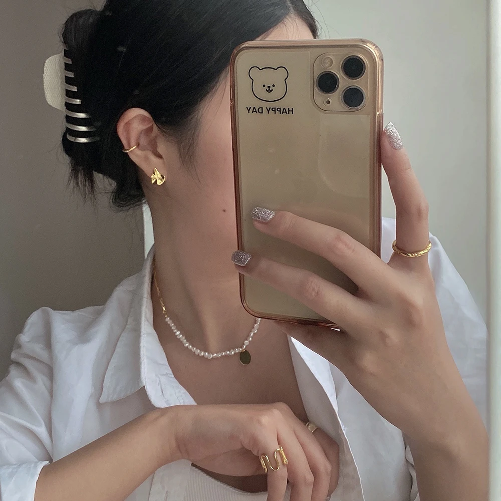 Original Design Jewelry 925 Sterling Silver 18k Gold Plated Unique Big Wave Open Adjustable Rings For Women