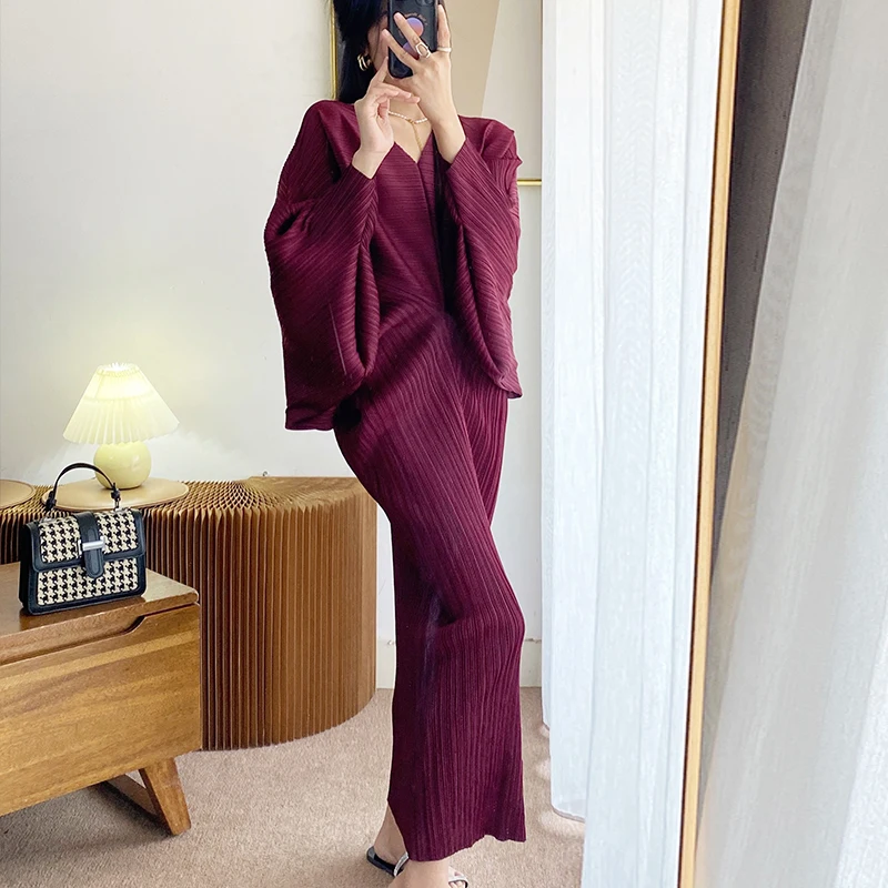 wholesale pleated summer dress 2022 summer maxi dress ladies miyake pleated women muslim dress