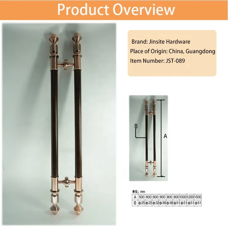 red bronze black wood vintage classical hotel villa office apartment beauty shop shopping mall glass wooden door handle pull bar