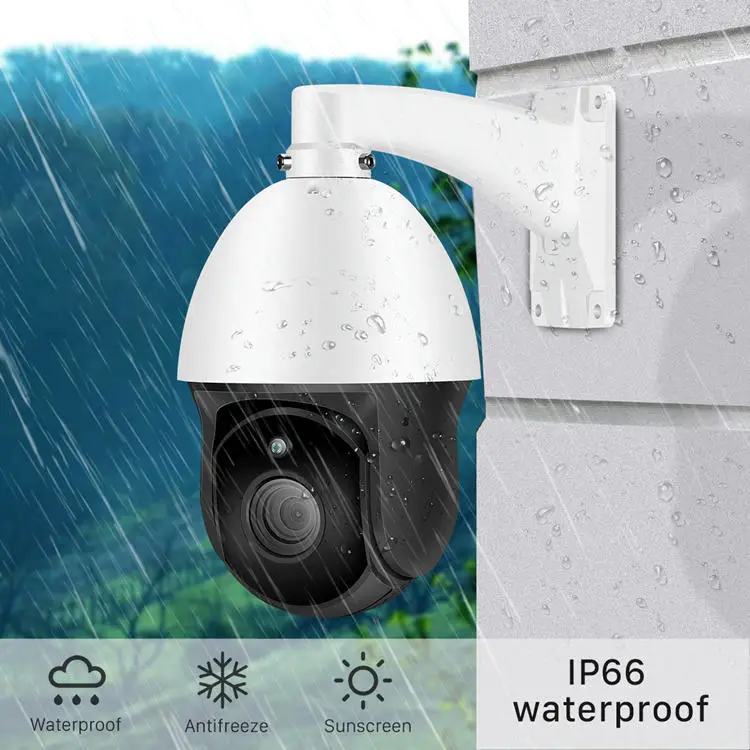 digital 360 rotating outdoor night vision waterproof poe long range 100 meter distance cctv speed dome 4k ptz security camera