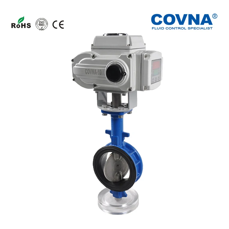 COVNA Electric Actuated Valve Wireless Regulating Remote Control Water 12V Intelligent Motorized Butterfly Valve