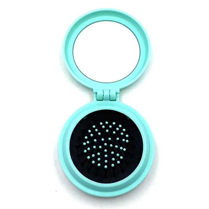 Многофункциональная круглая зеркальная щетка для волос, набор OEM ODM шаблон, Детская щетка, легкая и быстрая щетка для волос, портативное зеркало для макияжа