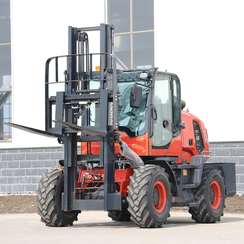 China Off Road Forklift 3 Tons 3.5 Tons All Terrain Off Road Forklift 4WD Off Road Diesel Forklift 6 Tons For Sale