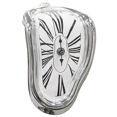Creative retro warp and  Surrealist Salvador Dali Style Wall Watch Decoration Gift Home Garden
