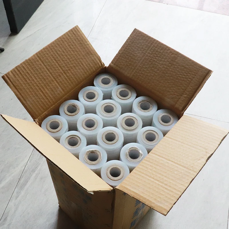 plastic film clear jumbo mini lldpe pallet wrap stretch wrapping film roll stretch film