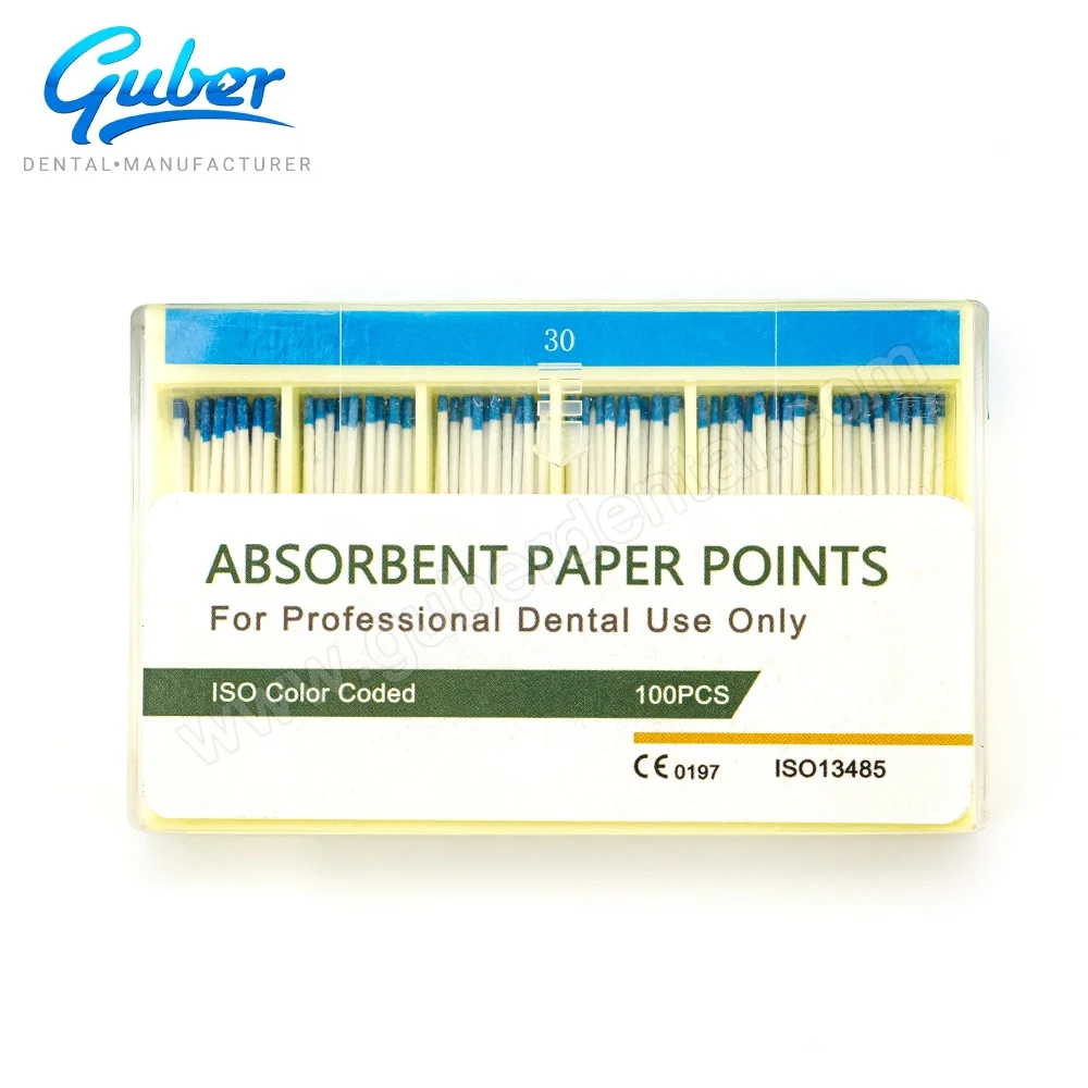 ISO High Quality Dental Absorbent Paper Point 02 04 06 F1 F2 F3 Taper Consumable Materials Oral Therapy Equipments Accessories