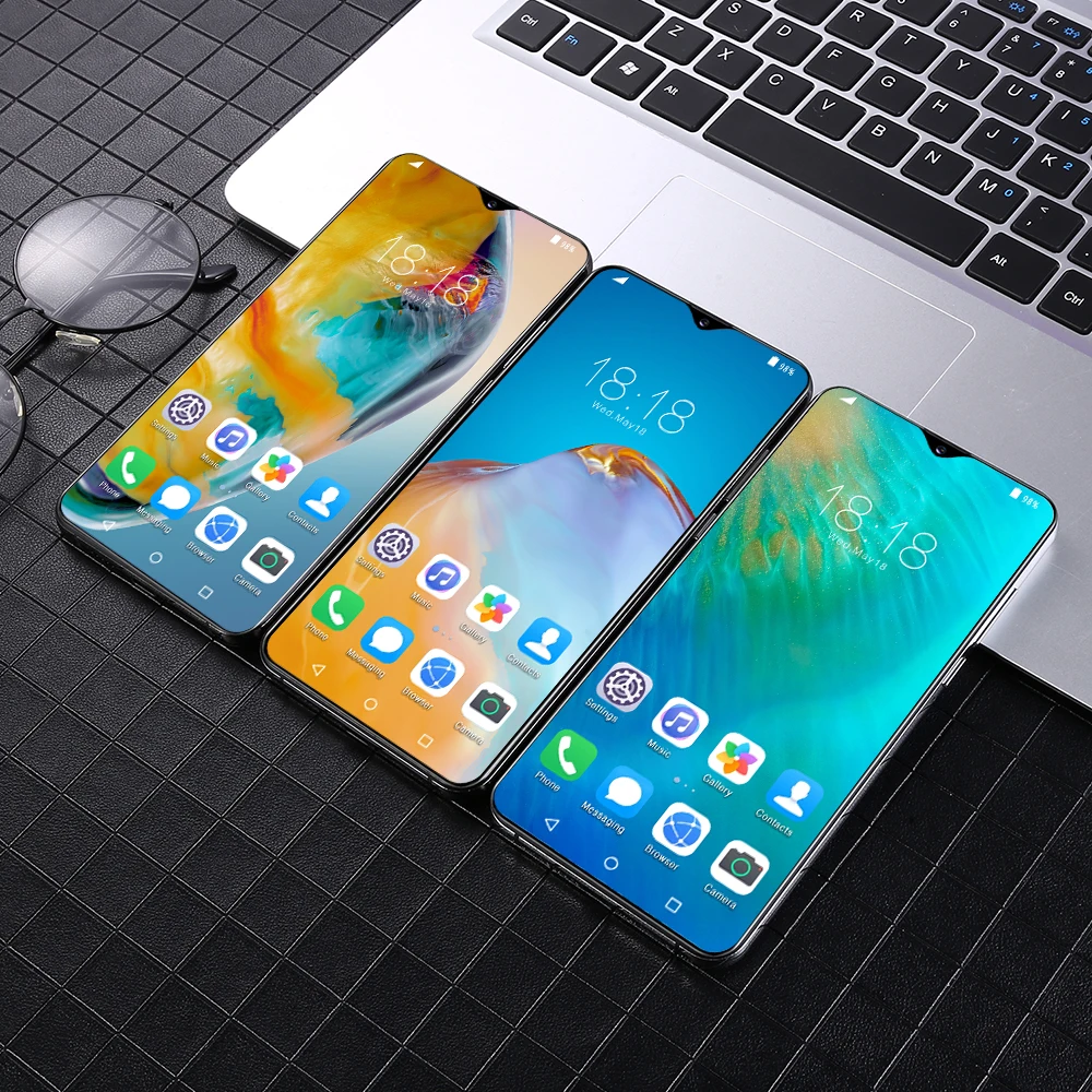 Недорогие ультратонкие смартфоны P40 Pro + с экраном 6 7 дюйма смартфон разблокировкой по лицу сотовый телефон двумя
