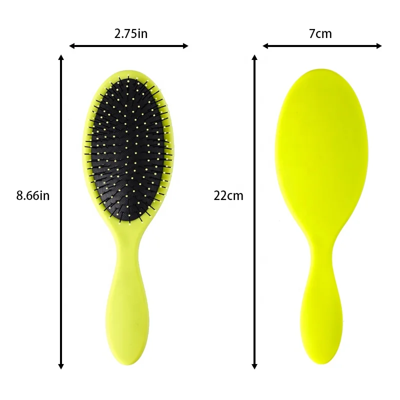 Artisans hot selling nylon kid curly hair brush cushion plastic detangling hair brush