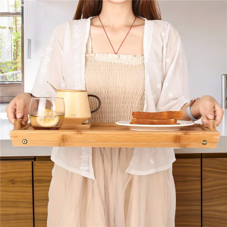 Cheap Price Breakfast Tray Table with Folding legs - Serving tray bamboo - dinner trays, tea tray, bed trays for eating