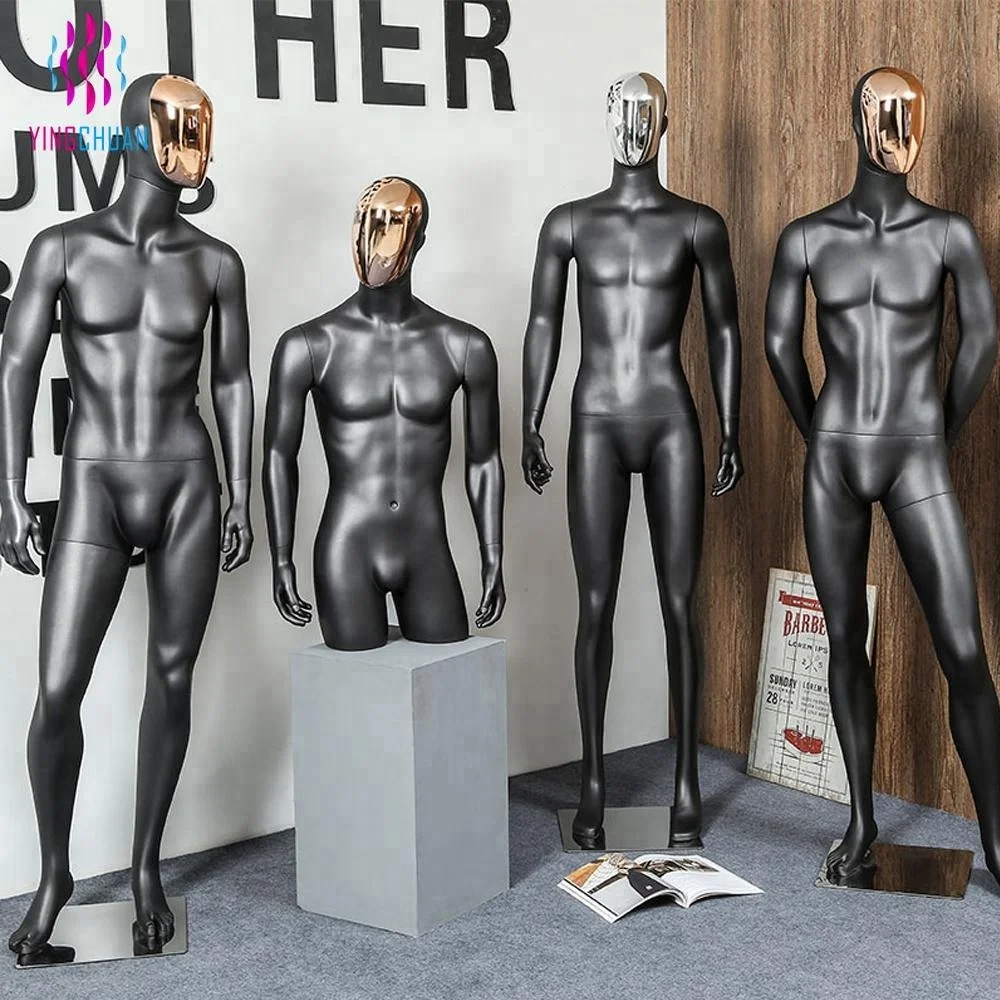 grey extension mannequin fiberglass men female mannequin curvy rose gold  head mannequin full body