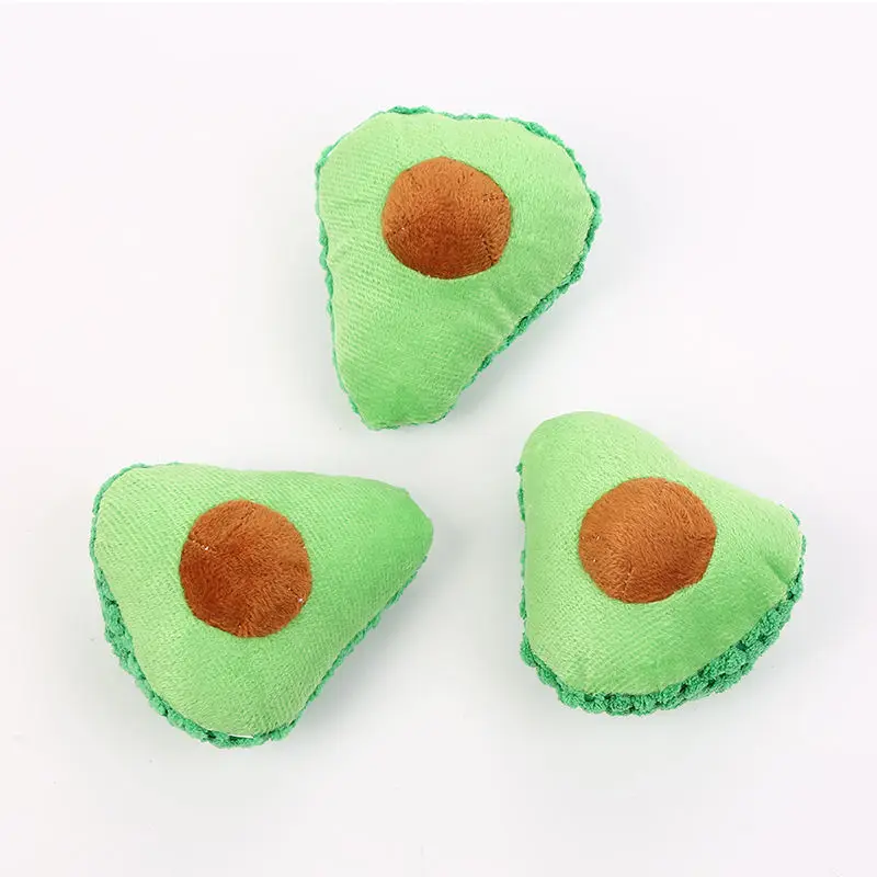 wholesale  Stuffed avocado catnip plush for cat playing toy