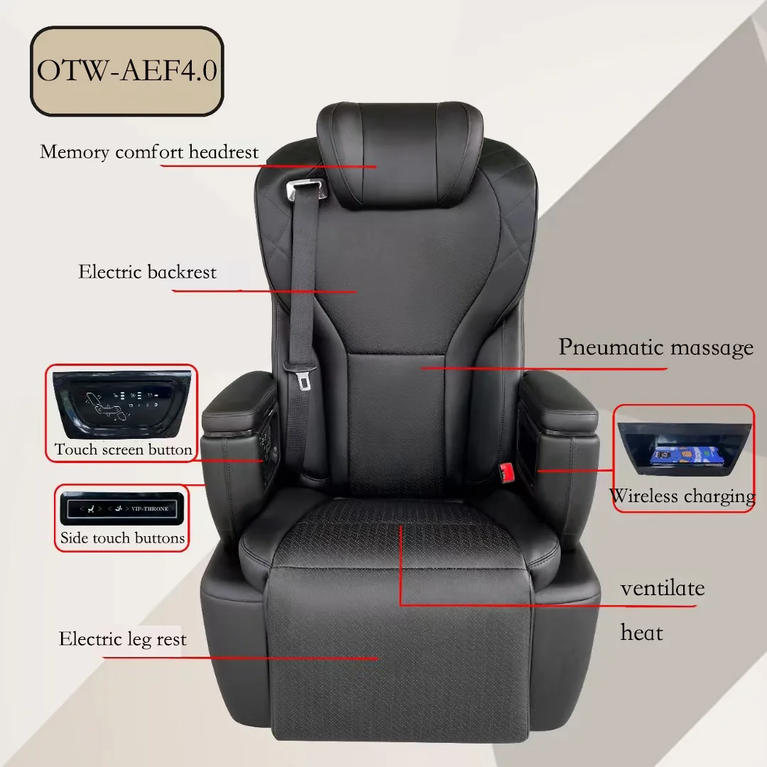 OTW-AEF4.0-ST toyota hiace coaster seats recline electric luxury vehicle seats captain car seat for van