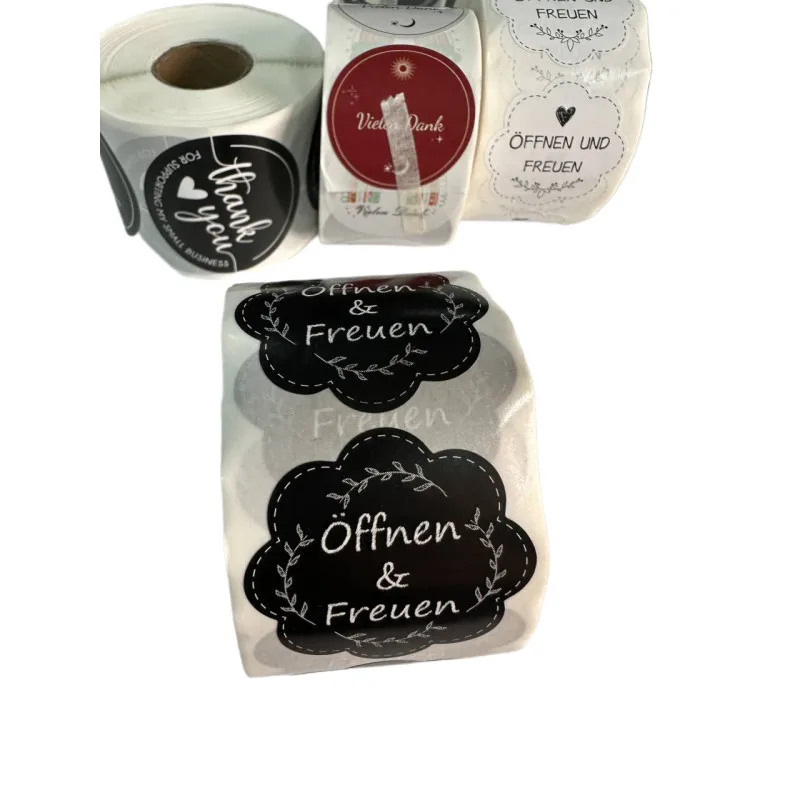 Wholesale Custom Thank You Self-Adhesive Stickers Synthetic Paper Label Stickers For Packaging