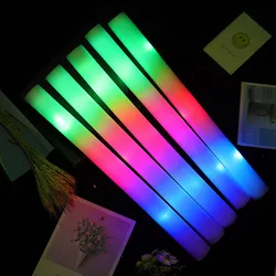 Giant 18 Inch Foam Glow Sticks Mardi Gras Party Supplies Led Light Sticks Glow Batons Glow In The Dark favors for Concert