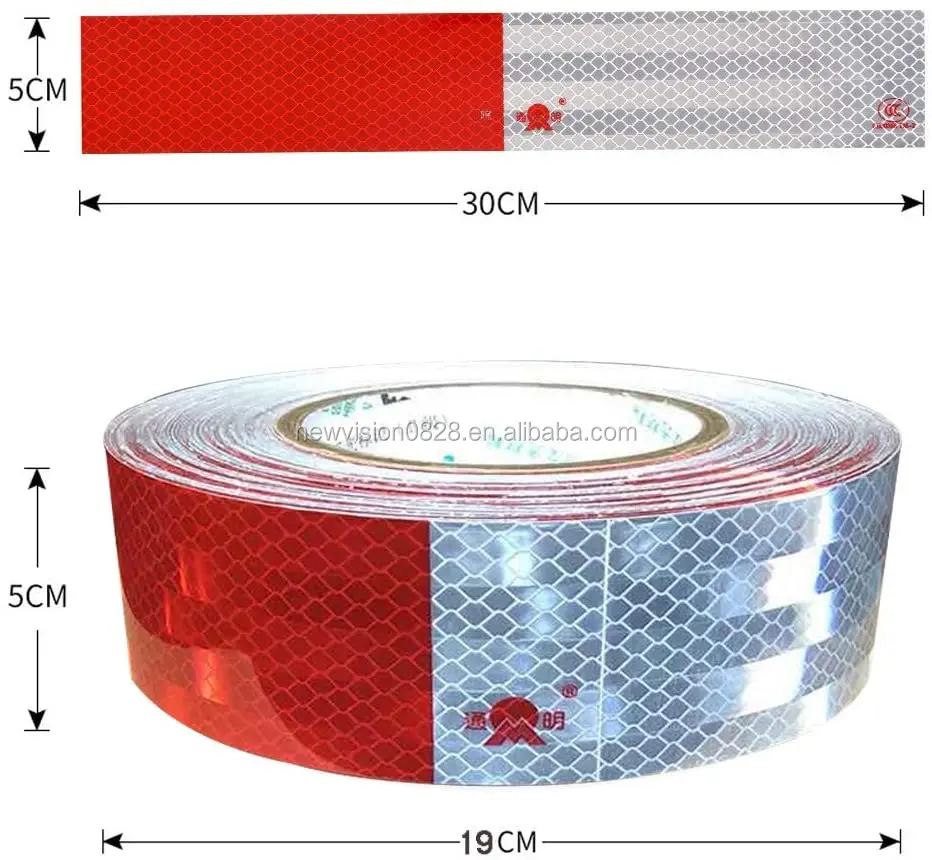 
Reflective Safety Tape Warning Adhesive Conspicuity Tape Waterproof Warning Reflection High Visibility Caution Tape for Outdoor 
