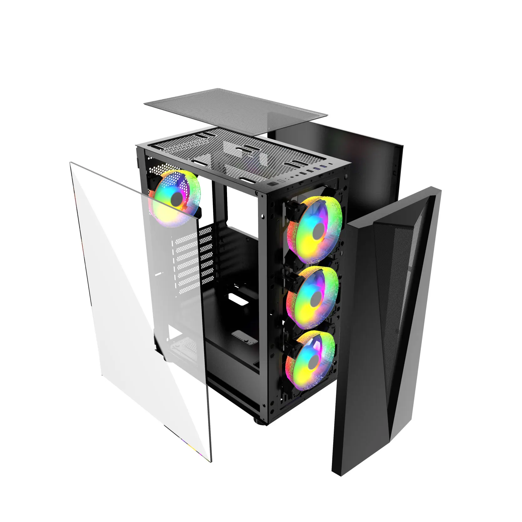 Hot Selling Computer Case For Gaming ATX Full Tower PC Case Tempered Glass Gaming PC Case