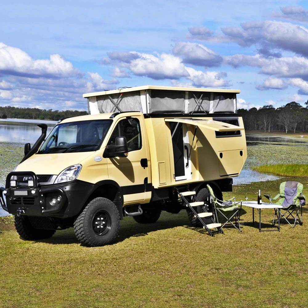 Высококачественный эко Кемпинг 4x4 внедорожный пикап автофургон фургон дом на колесах с палаткой