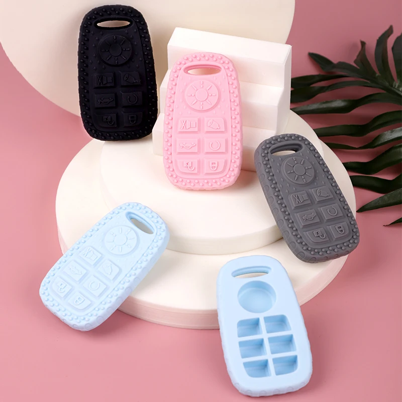 Lohas BPA Free Food Garde Remote Control & Car key Shape Baby teethers Silicone Teether toys for 0-6 Months Babies
