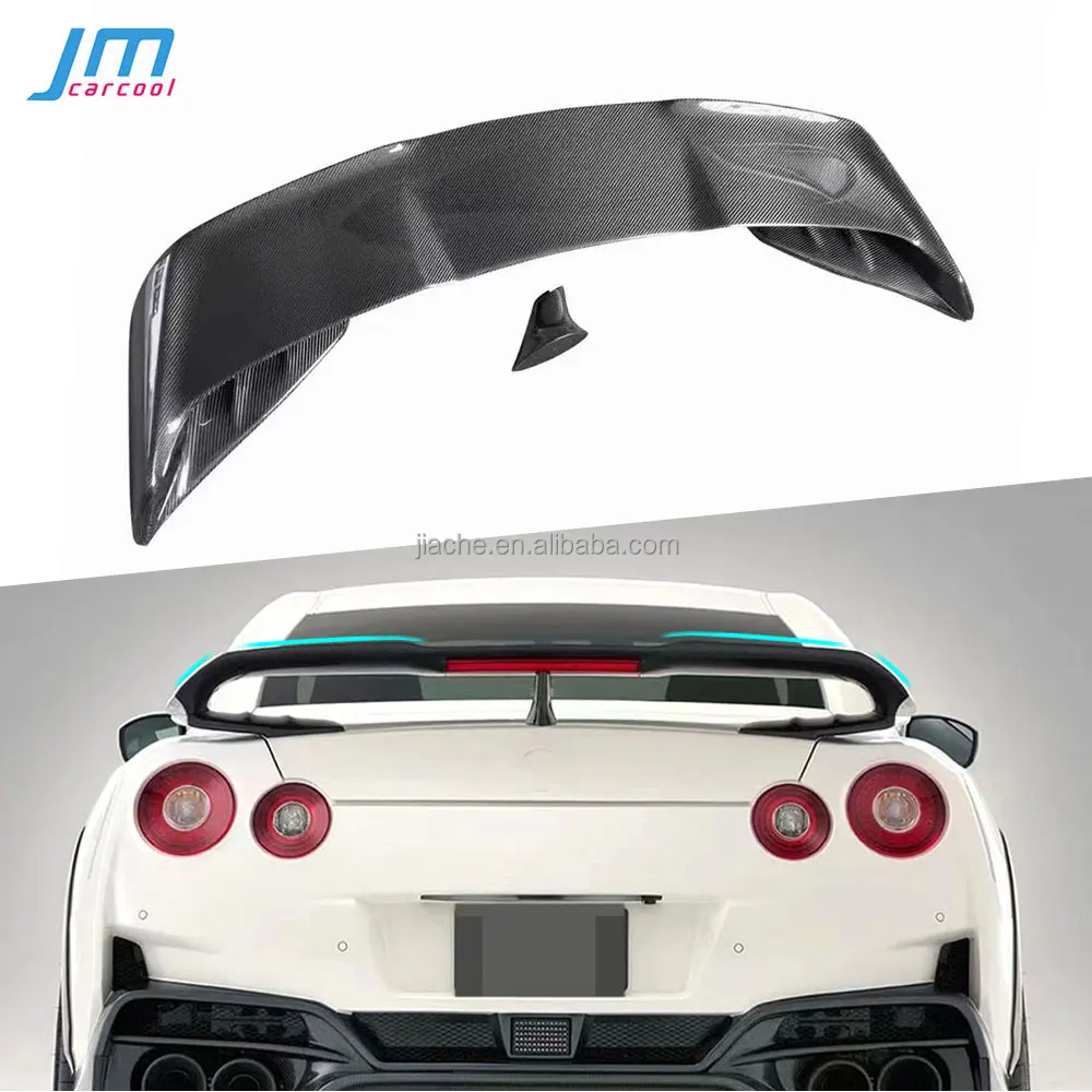 Carbon Fiber Rear Trunk Boot Spoiler Lip Tail Wing for Nissan GTR R35 2008-2018 FRP Rear Boot Spoiler Body Kits Car Styling