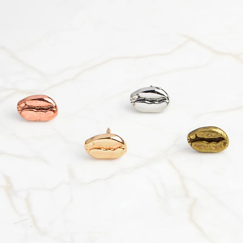 Мультяшная креативная эмалированная брошь из сплава в виде кофейных зерен, индивидуальная брошь на воротник в виде кофейных зерен, значок с рисунком, оптовая продажа