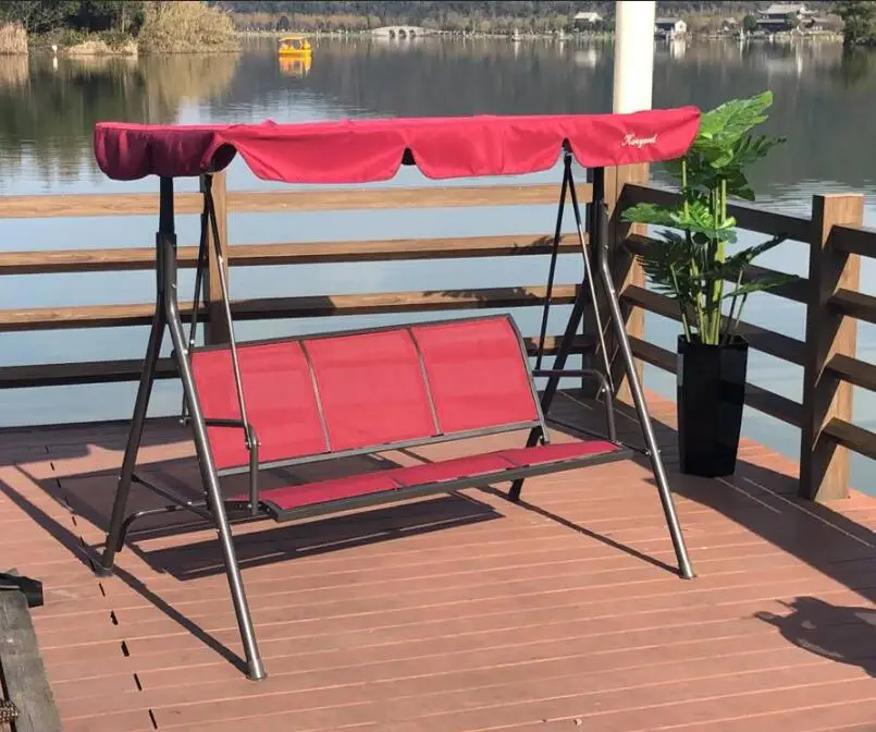 Tslin High Quality Hanging Swing Chair for Outdoor Use Modern Design Metal Swing Chair for Garden Patio Courtyard Warehouse