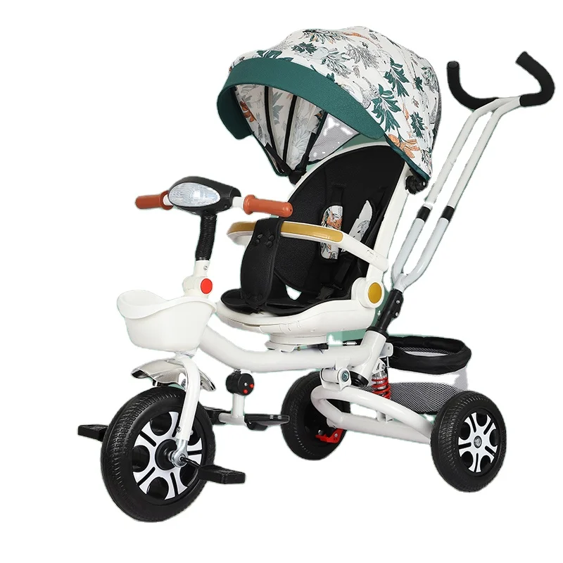 High Quality New Multi-functional Four-in-one Baby Tricycle Can Be Rotated and Can Lie Down for 1-6-year-old Folding Stroller