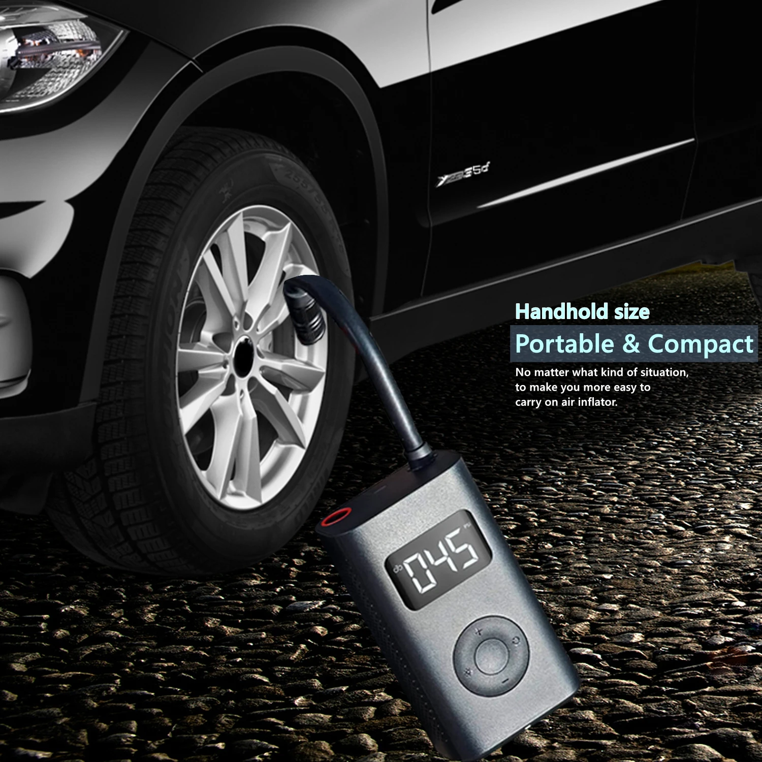 Портативный велосипед мотоцикл мини светодиодный свет 150 Psi 2000mAh автоматический цифровой компрессор умный автомобиль воздушный насос шины