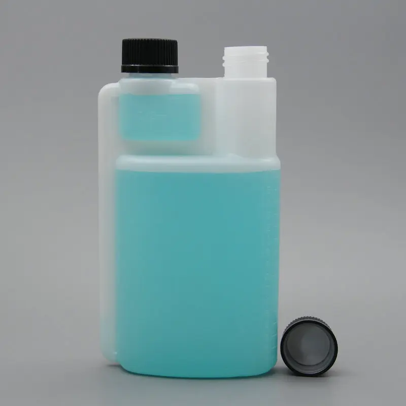 16oz High Barrier Resistant Acid Plastic HDPE Fluorinated Oil Bottles For Chemicals